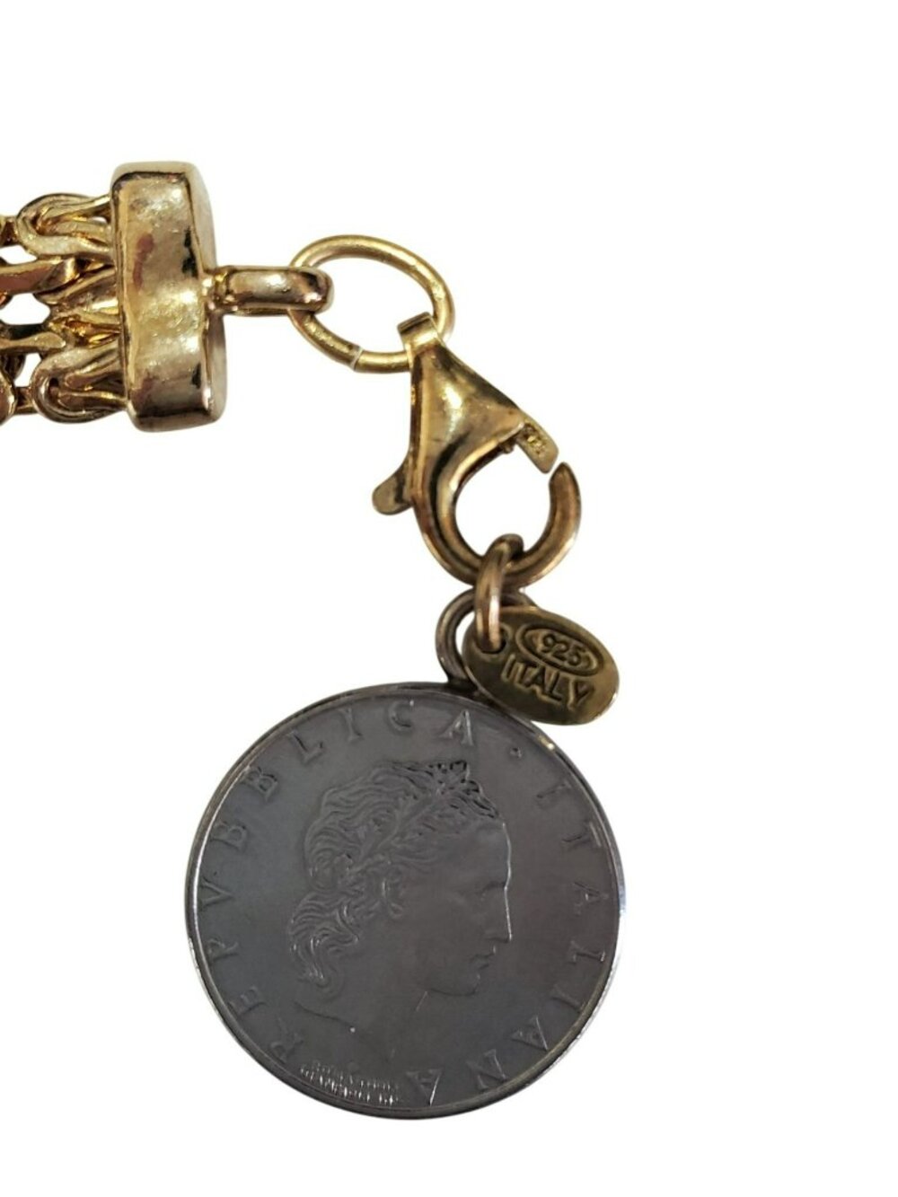 Itaor Made in Italy 925 Bracelet with Silver Coin Charm - Picture 5 of 14